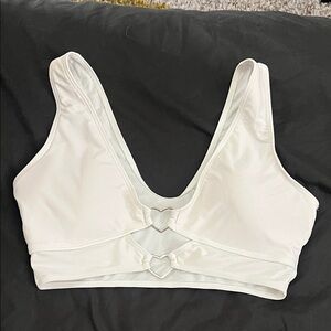Women's White Heart Detail top